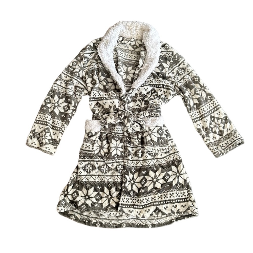 {Mayfair} Christmas Fairisle Fleece Robe